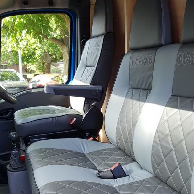 Photo of project „Iveco driver seat and double seat leather upholstery“ #1