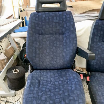 Photo of project „Iveco driver seat and double seat leather upholstery“ #7