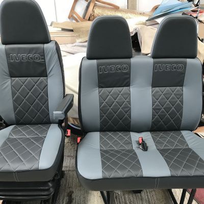 Photo of project „Iveco driver seat and double seat leather upholstery“ #3