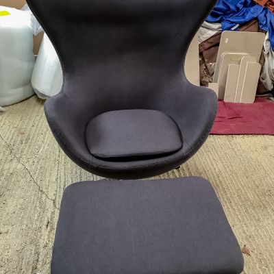 Photo of project „Egg chair with foot stool Reupholstery 9“ #5