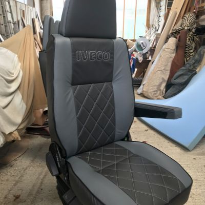 Photo of project „Iveco driver seat and double seat leather upholstery“ #6