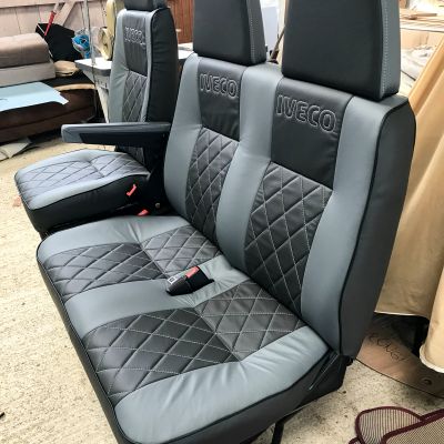 Photo of project „Iveco driver seat and double seat leather upholstery“ #4