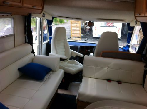 Preview for Hymer White Leather Upholstery