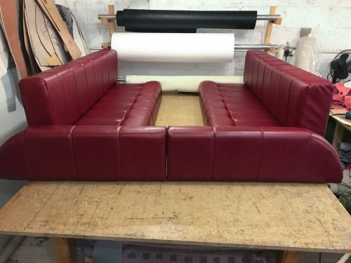 Preview for Red Leather Motorhome Cushions